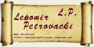 Lepomir Petrovački vizit kartica